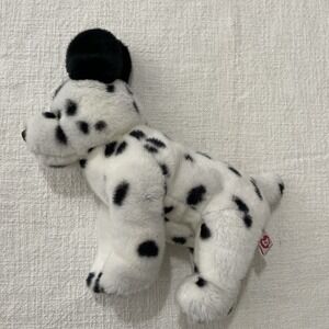 TY 1999 DOTTY DALMATIAN DOG Beanie Buddy 12" Plush Toy White Black Spots Kids
